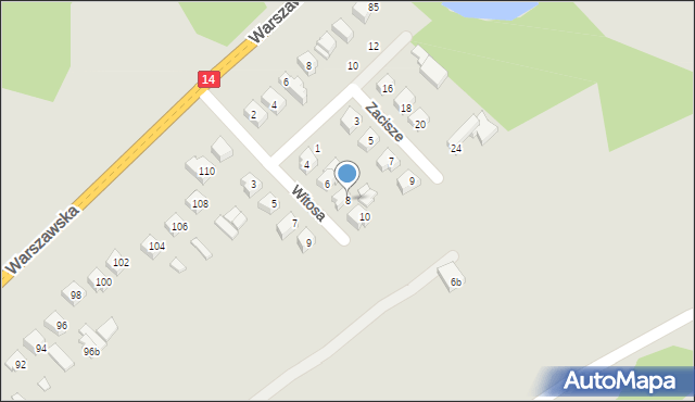 Stryków, Witosa Wincentego, 8, mapa Stryków