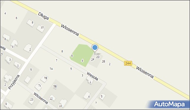 Strzelce Górne, Wiosenna, 2E, mapa Strzelce Górne