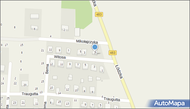 Strzelce Wielkie, Witosa Wincentego, 2, mapa Strzelce Wielkie