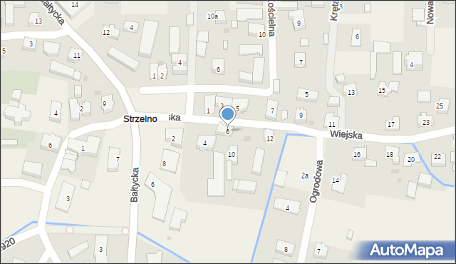 Strzelno, Wiejska, 6, mapa Strzelno