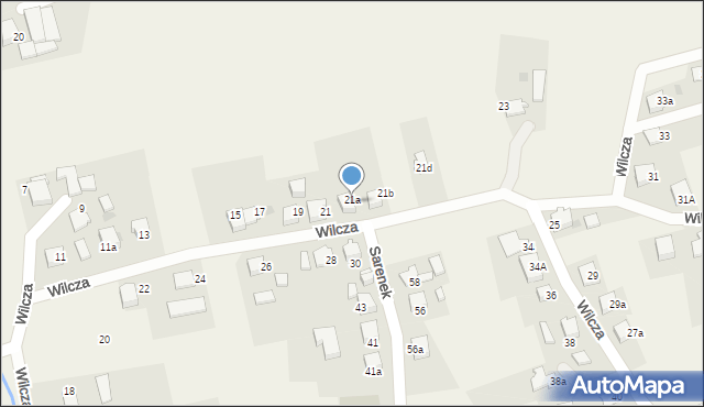 Studzienice, Wilcza, 21a, mapa Studzienice