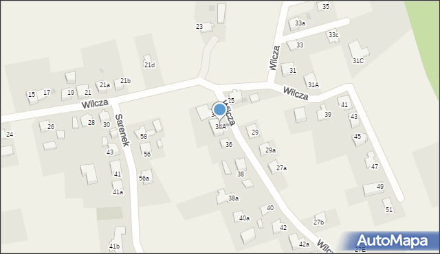 Studzienice, Wilcza, 34A, mapa Studzienice