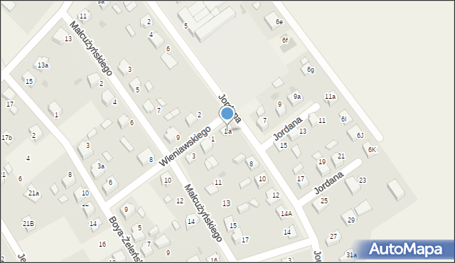 Studzionka, Wieniawskiego Henryka, 1a, mapa Studzionka