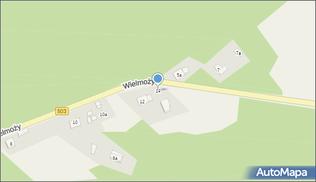 Suchacz, Wielmoży, 14, mapa Suchacz