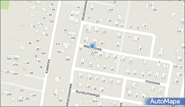 Suchedniów, Wierzbowa, 21, mapa Suchedniów