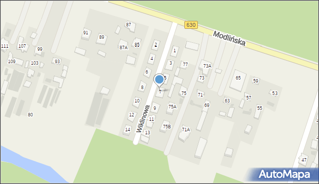 Suchocin, Wiklinowa, 7, mapa Suchocin