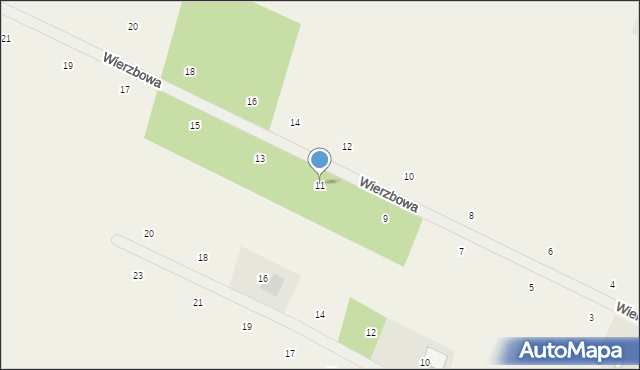 Suszno, Wierzbowa, 11, mapa Suszno