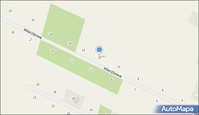 Suszno, Wierzbowa, 12, mapa Suszno