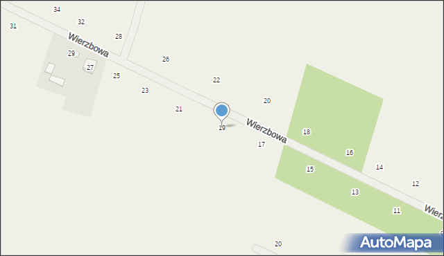 Suszno, Wierzbowa, 19, mapa Suszno