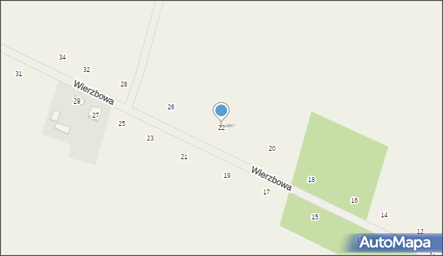 Suszno, Wierzbowa, 22, mapa Suszno