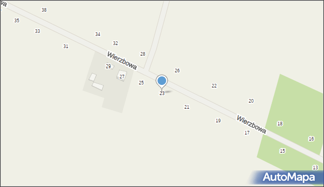 Suszno, Wierzbowa, 23, mapa Suszno