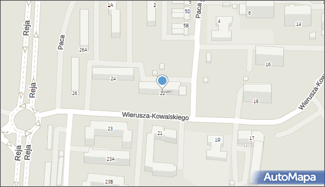 Suwałki, Wierusza-Kowalskiego Alfreda, 22, mapa Suwałk