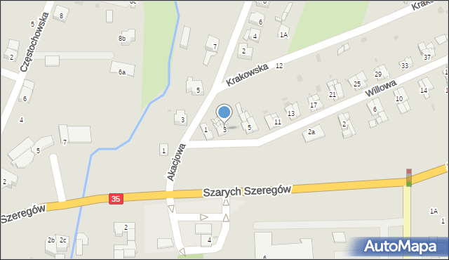 Świdnica, Willowa, 3, mapa Świdnicy