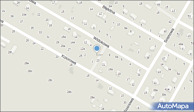 Świdnik, Widokowa, 10a, mapa Świdnika