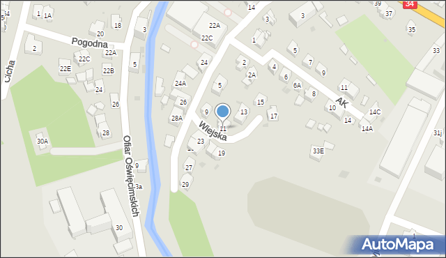 Świebodzice, Wiejska, 11, mapa Świebodzice