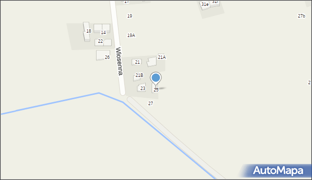 Święcice, Wiosenna, 25, mapa Święcice