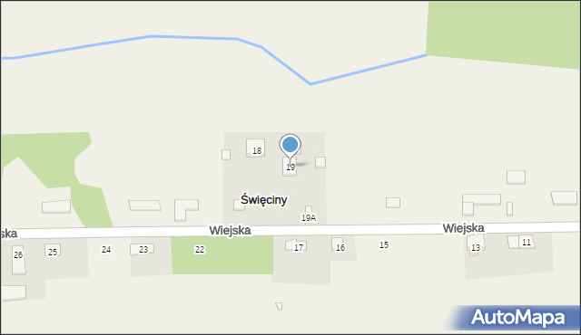 Święciny, Wiejska, 19, mapa Święciny