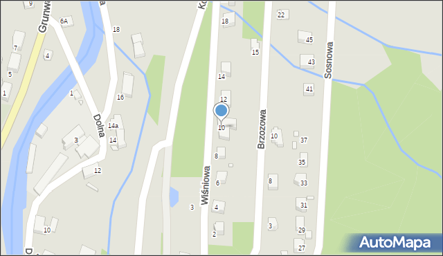 Świeradów-Zdrój, Wiśniowa, 10, mapa Świeradów-Zdrój