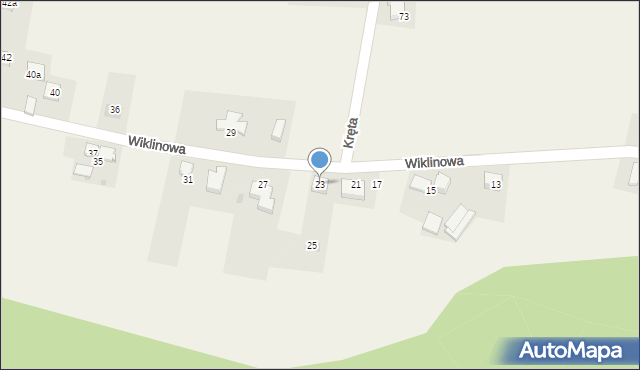 Świerczyniec, Wiklinowa, 23, mapa Świerczyniec