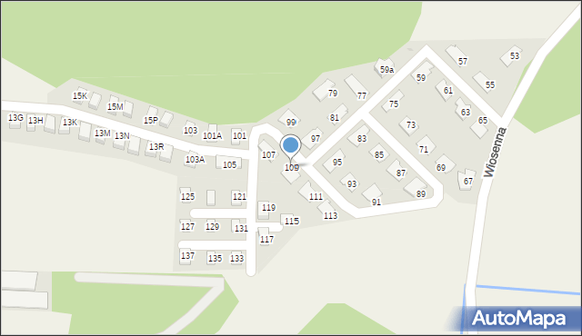 Świerklaniec, Wiosenna, 109, mapa Świerklaniec