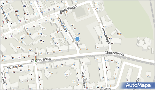 Świętochłowice, Wieczorka Józefa, 5, mapa Świętochłowice