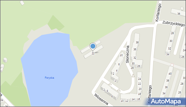 Świętochłowice, Wiosenna, 11, mapa Świętochłowice