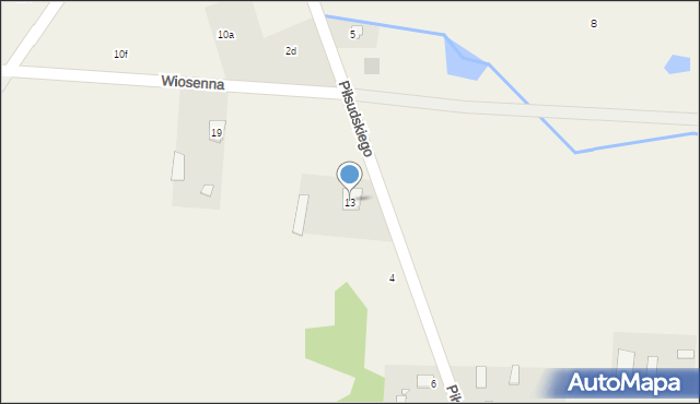 Świętochów, Wiosenna, 13, mapa Świętochów