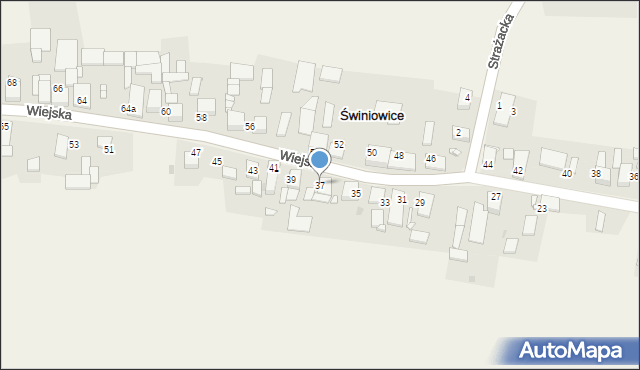 Świniowice, Wiejska, 37, mapa Świniowice