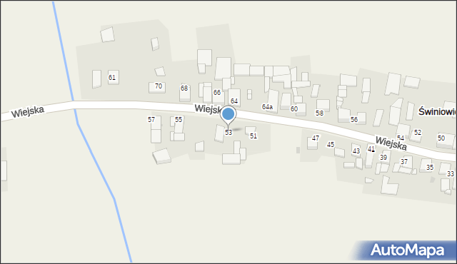 Świniowice, Wiejska, 53, mapa Świniowice