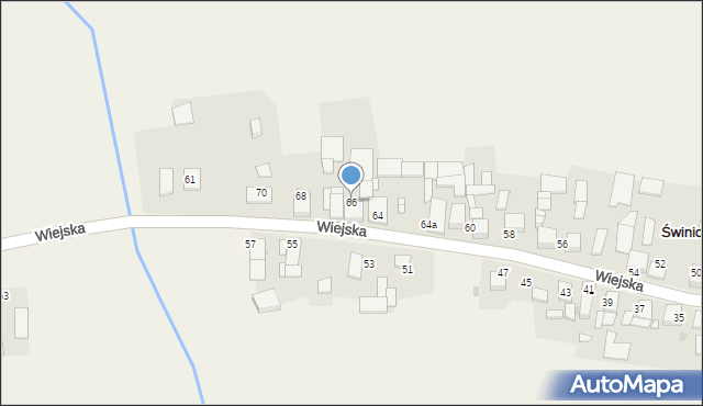 Świniowice, Wiejska, 66, mapa Świniowice