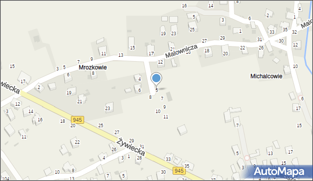 Świnna, Willowa, 5, mapa Świnna