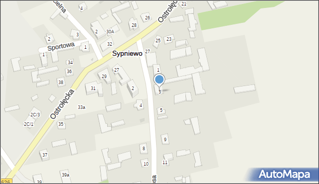Sypniewo, Witosa Wincentego, 3, mapa Sypniewo