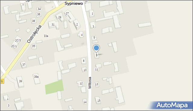 Sypniewo, Witosa Wincentego, 9, mapa Sypniewo