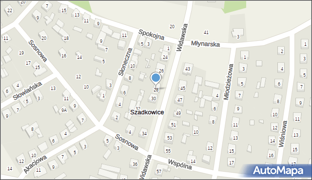 Szadkowice-Ogrodzim, Widawska, 28, mapa Szadkowice-Ogrodzim