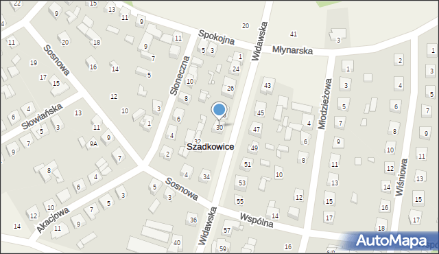 Szadkowice-Ogrodzim, Widawska, 30, mapa Szadkowice-Ogrodzim