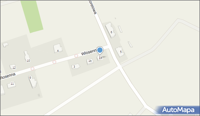 Szafranki, Wiosenna, 1A, mapa Szafranki