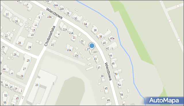 Szczecin, Wierzbowa, 31, mapa Szczecina