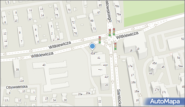 Szczecin, Witkiewicza Stanisława Ignacego, 41a, mapa Szczecina