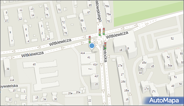 Szczecin, Witkiewicza Stanisława Ignacego, 41c, mapa Szczecina