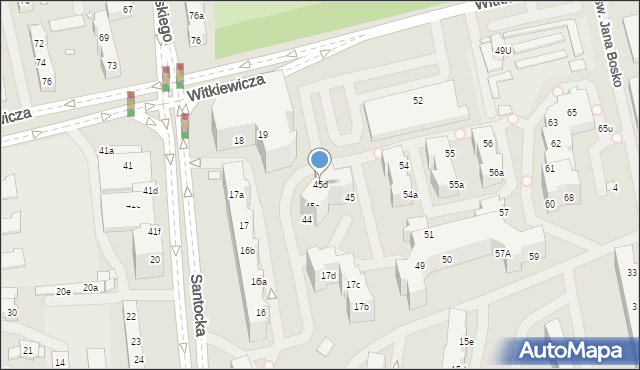 Szczecin, Witkiewicza Stanisława Ignacego, 45d, mapa Szczecina