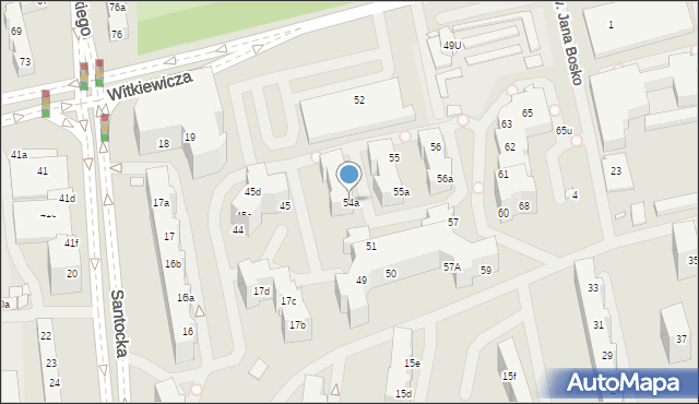Szczecin, Witkiewicza Stanisława Ignacego, 54a, mapa Szczecina