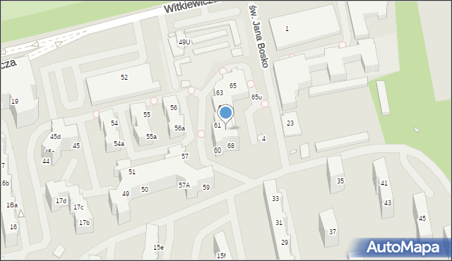Szczecin, Witkiewicza Stanisława Ignacego, 67, mapa Szczecina