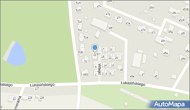 Szczecin, Wilejki, 11, mapa Szczecina