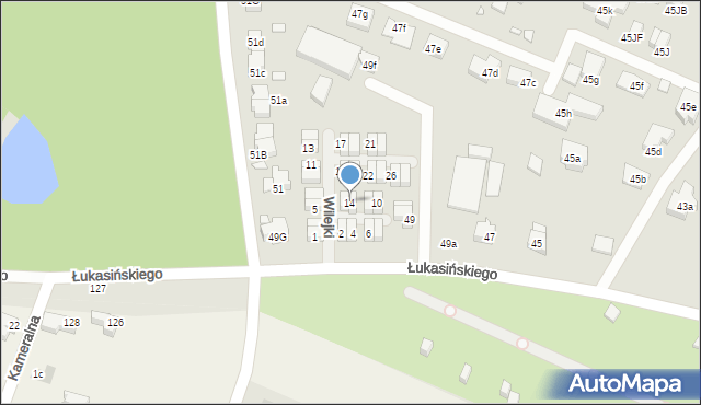 Szczecin, Wilejki, 14, mapa Szczecina