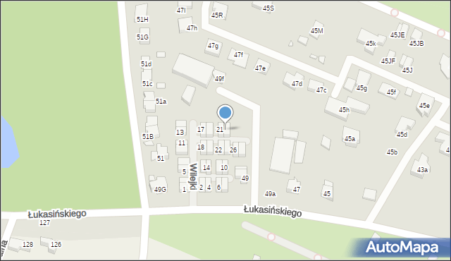 Szczecin, Wilejki, 23, mapa Szczecina