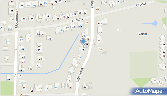 Szczecin, Wiśniowa, 29, mapa Szczecina