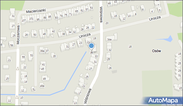 Szczecin, Wiśniowa, 35, mapa Szczecina