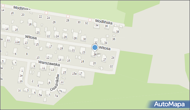 Szczecin, Witosa Wincentego, 25, mapa Szczecina