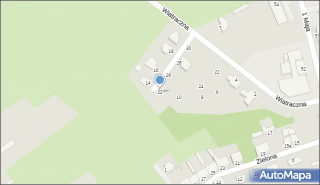 Szczecinek, Wiatraczna, 12, mapa Szczecinek