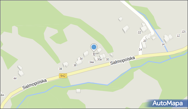 Szczyrk, Wiślańska, 32, mapa Szczyrk